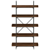 Bookcase 5-Tier Brown Oak 100x33x180.5 cm Engineered Wood 837701