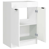 Bathroom under Sink Cabinet High Gloss White 56 x 37.5 x 81 cm 890098