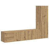 Wall Mounted TV cabinets 3 pcs Artisan Oak Engineered Wood 3328962
