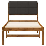 Bed Frame with Upholstered Headboard Natural and Dark Grey 904457