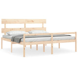 Senior Bed without Mattress 200x200 cm Solid Wood 3195371