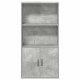 Bookcase Concrete Grey 60x24x120 cm Engineered Wood 860421