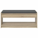 Hall Bench with Cushion with Shelf Sonoma Oak 103 x 38 x 45 cm 891586