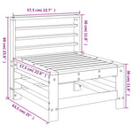 ZNTS Garden Middle Sofa Impregnated Wood Pine 825617