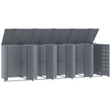 Wheelie Bin Storage for 5 Bins Grey 345x79x117 cm Steel 3279990