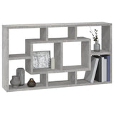 Wall Display Shelf 8 Compartments Concrete Grey 342590
