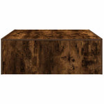 ZNTS Coffee Table Smoked Oak 100x100x35 cm Engineered Wood 815996