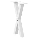 Coffee Table Legs X-Shaped 2 pcs White 28x cm Steel 4012889