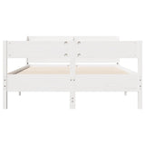 Bed Frame without Mattress White 120x200 cm Solid Wood Pine 3306931