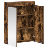 Bathroom Mirror Cabinet TULUM Smoked Oak 60 x 16.5 x 78 cm 880366