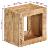 ZNTS Stool 40x30x40 cm Solid Wood Mango 337838