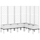 Garden Planter with Trellis White 160x120x142 cm PP 367939
