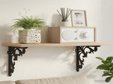 Wall Shelf Brackets 12 pcs Black 10 x 10 x 2.8 cm Steel 42038830