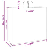 Paper Bags 250 pcs with Handles White 54x15x49 cm 4101626