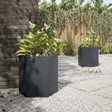 Garden Planter 2 pcs Anthracite Hexagon 46x40x45 cm Steel 851113