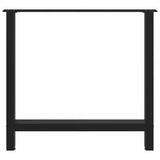 ZNTS Coffee Table Legs Black 2 pcs 80x cm Steel 4013312