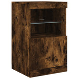 Sideboard with LED Lights Smoked Oak 123x37x67 cm 3209062