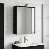 Bathroom Mirror Cabinet Black Oak 43 x 16 x 62.5 cm 889144