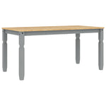 ZNTS Dining Table Corona Grey 160x80x75 cm Solid Wood Pine 4005718