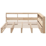 Bookcase Bed without Mattress 180x200cm Solid Wood Pine 3324490
