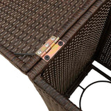 Propane Tank Cover Table Brown 40x40x60 cm Poly Rattan 366295