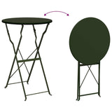 Folding Bistro Set 3 pcs Forest Steel 42002967