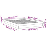 Bed Frame without Mattress 150x200 cm King Size Solid Wood Oak 3315732
