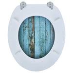 ZNTS Toilet Seats with Lids 2 pcs MDF Old Wood 275913