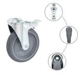 12 pcs Bolt Hole Swivel Casters 125 mm 277897