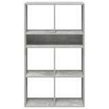 Book Cabinet Concrete Grey 66x31x112 cm Engineered Wood 860304