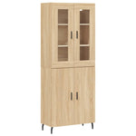 Highboard Sonoma Oak 69.5x34x180 cm Engineered Wood 3198228