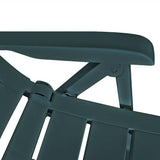 Reclining Folding Chairs 6 pcs Plastic Green 275070
