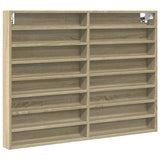 Vitrine Cabinet Sonoma Oak 100x8.5x75 cm Engineered Wood 847935