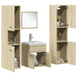 5 Piece Bathroom Furniture Set Sonoma Oak Engineered Wood 3325010