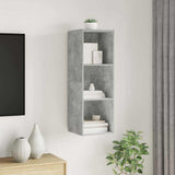 Wall-mounted TV Cabinet Concrete Grey 37x37x107 cm Engineered Wood 805484