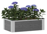 Garden Raised Bed Grey 50 x 30 x 22 cm WPC and Aluminium 42039079