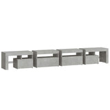 TV Cabinet with LED Lights Concrete Grey 260x36.5x40 cm 3152821