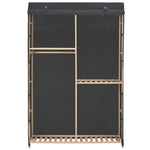 3-Tier Wardrobe Grey 110x40x170 cm Fabric 248188