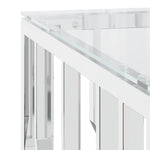 Coffee Table 80x80x40 cm Stainless Steel and Glass 350057