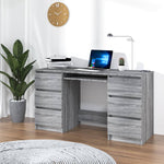 ZNTS Writing Desk Grey Sonoma 140x50x77 cm Engineered Wood 815439