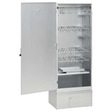 BBQ Oven Smoker with Table Galvanised Steel 3187617