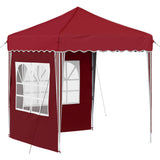 Pop-up Party Tent 195 x 195 x 245 cm Burgundy Oxford Fabric 42019730