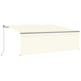 Manual Retractable Awning with Blind&LED 4x3m Cream 3069422