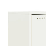 ZNTS Bedside Cabinet White 36x39x60.5 cm Steel 846456