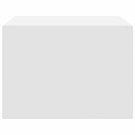 ZNTS Wall-mounted Bedside Cabinet with LED Lights White 860211