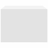 ZNTS Wall-mounted Bedside Cabinet with LED Lights White 860211