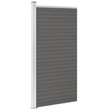 Fence Panel WPC 95x186 cm Grey 148978