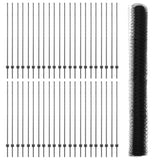 ZNTS Fence Posts 22 pcs U-Channel Grey 150 cm Steel, Hexagon Fence Grey 1.5x100 m Steel 3336942