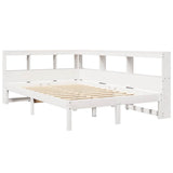 Bookcase Bed without Mattress White 120x190 cm Solid Wood Pine 3324336