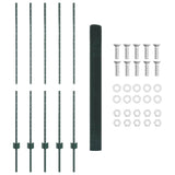 Welded Wire Fence with Post 10 x 1.4 m PVC-Coated Steel 3336454